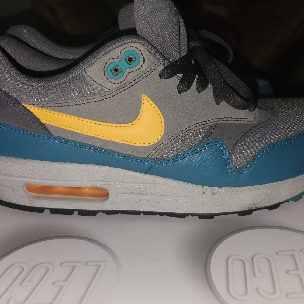 Size 8 - Nike Air Max 1 Essential Cool Grey Orange RARE Great Condition $100obo